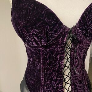 Victoria's Secret purple velvet bodysuit